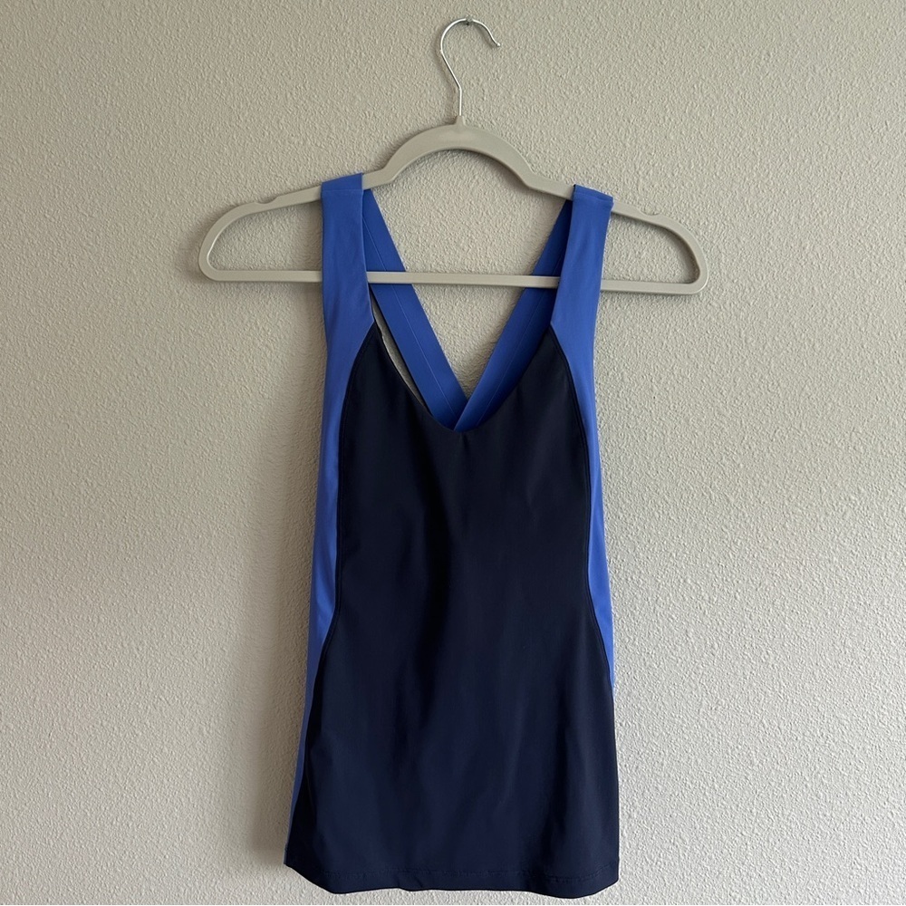 Lululemon Navy Blue Cross Back Tank Top 4